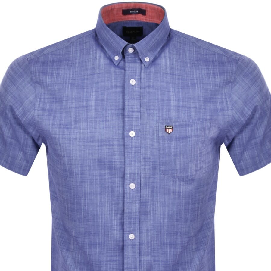 Alternative Image for ProductGant Short Sleeved Twill Shirt Blue2