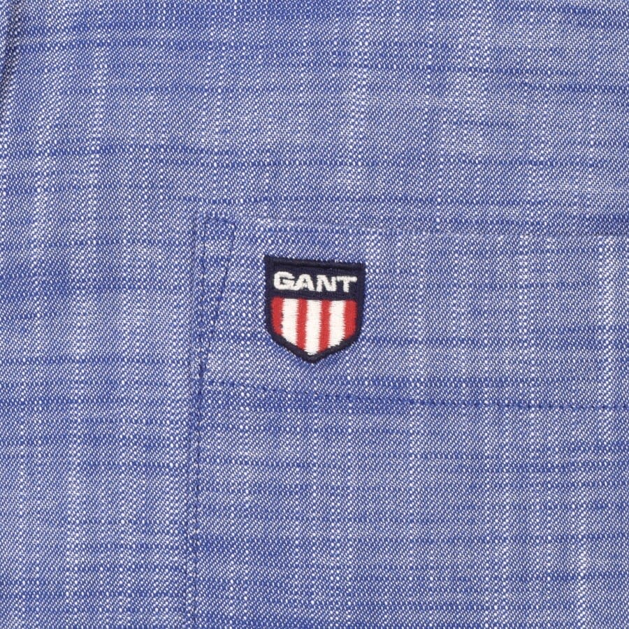 Alternative Image for ProductGant Short Sleeved Twill Shirt Blue3