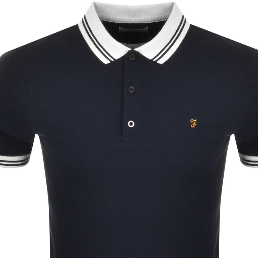 Alternative Image for ProductFarah Vintage Short Sleeve Polo T Shirt Navy2