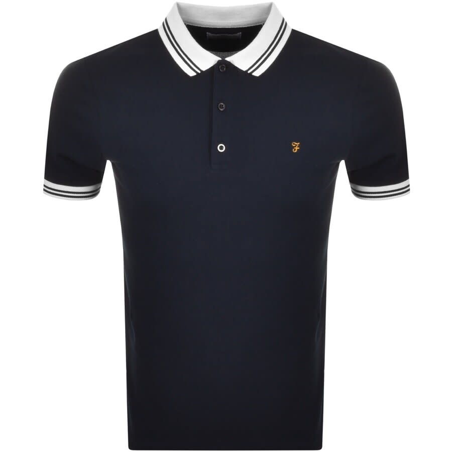 Alternative Image for ProductFarah Vintage Short Sleeve Polo T Shirt Navy1