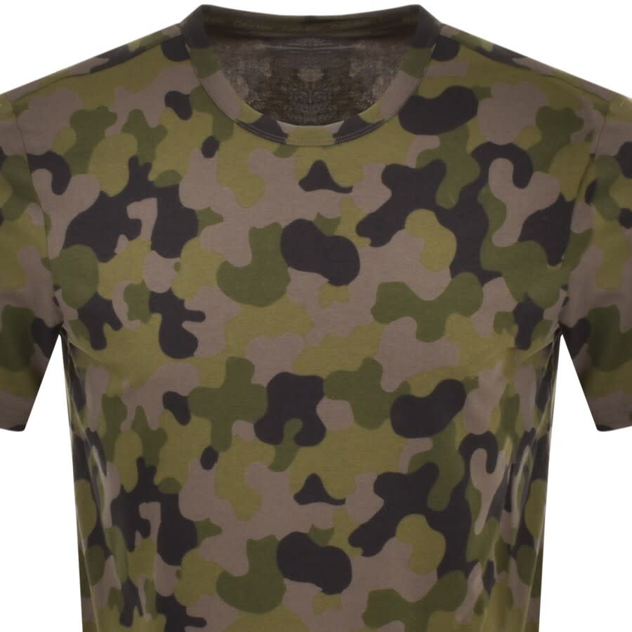 Alternative Image for ProductCalvin Klein Camo Logo T Shirt Green2