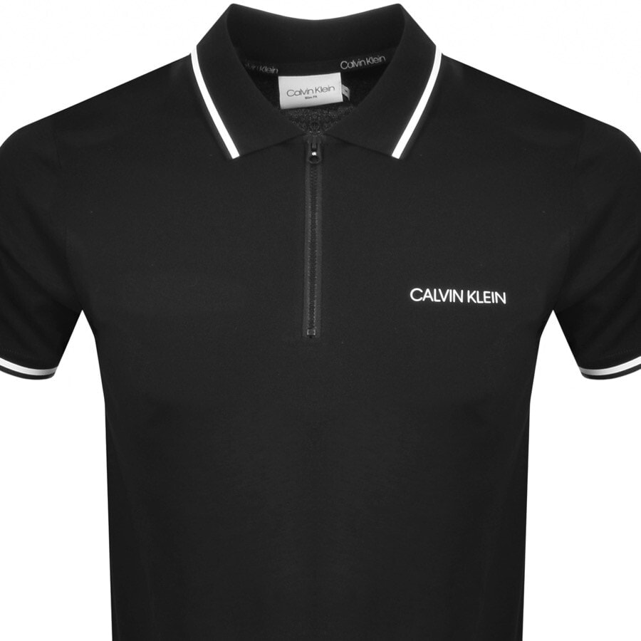 Alternative Image for ProductCalvin Klein Short Sleeved Polo T Shirt Black2