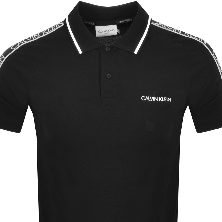Alternative Image for ProductCalvin Klein Short Sleeved Polo T Shirt Black2