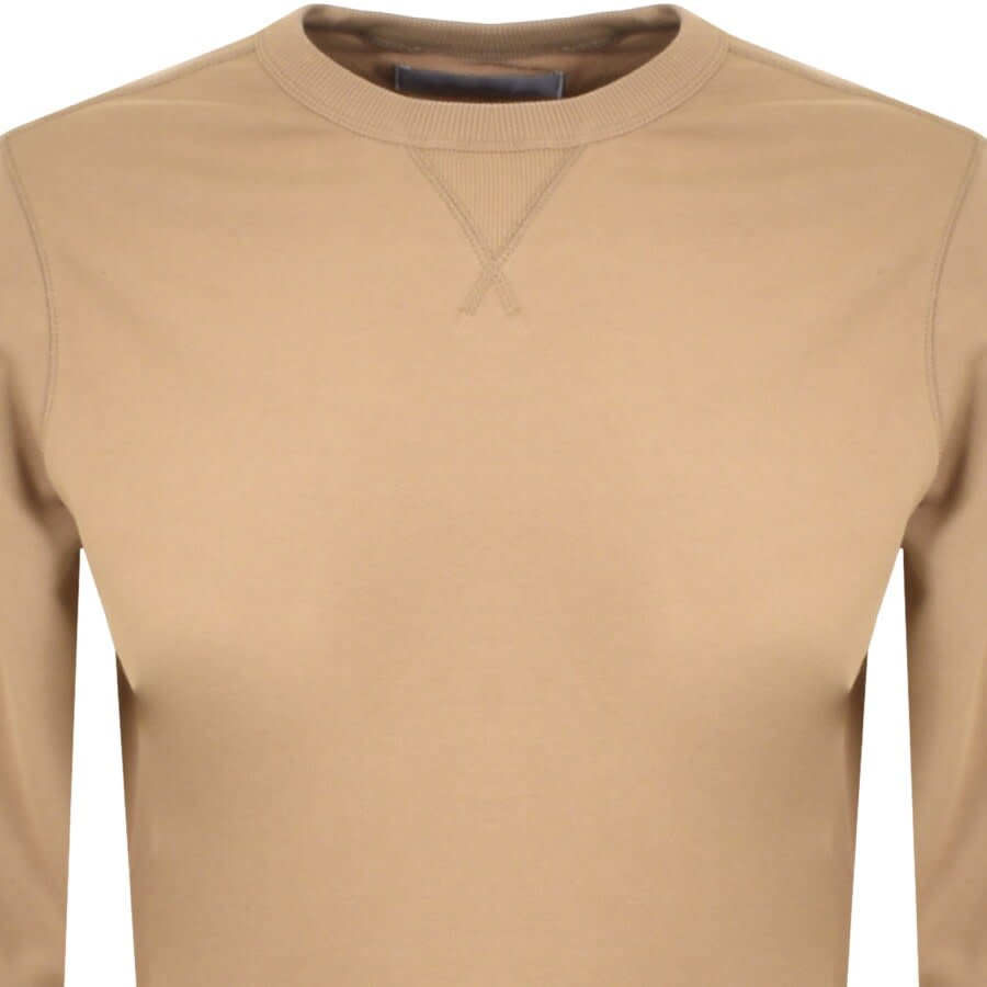 Alternative Image for ProductCalvin Klein Jeans Crew Neck Logo Sweatshirt Beige2