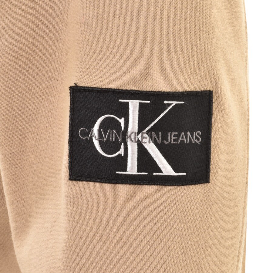 Alternative Image for ProductCalvin Klein Jeans Crew Neck Logo Sweatshirt Beige3