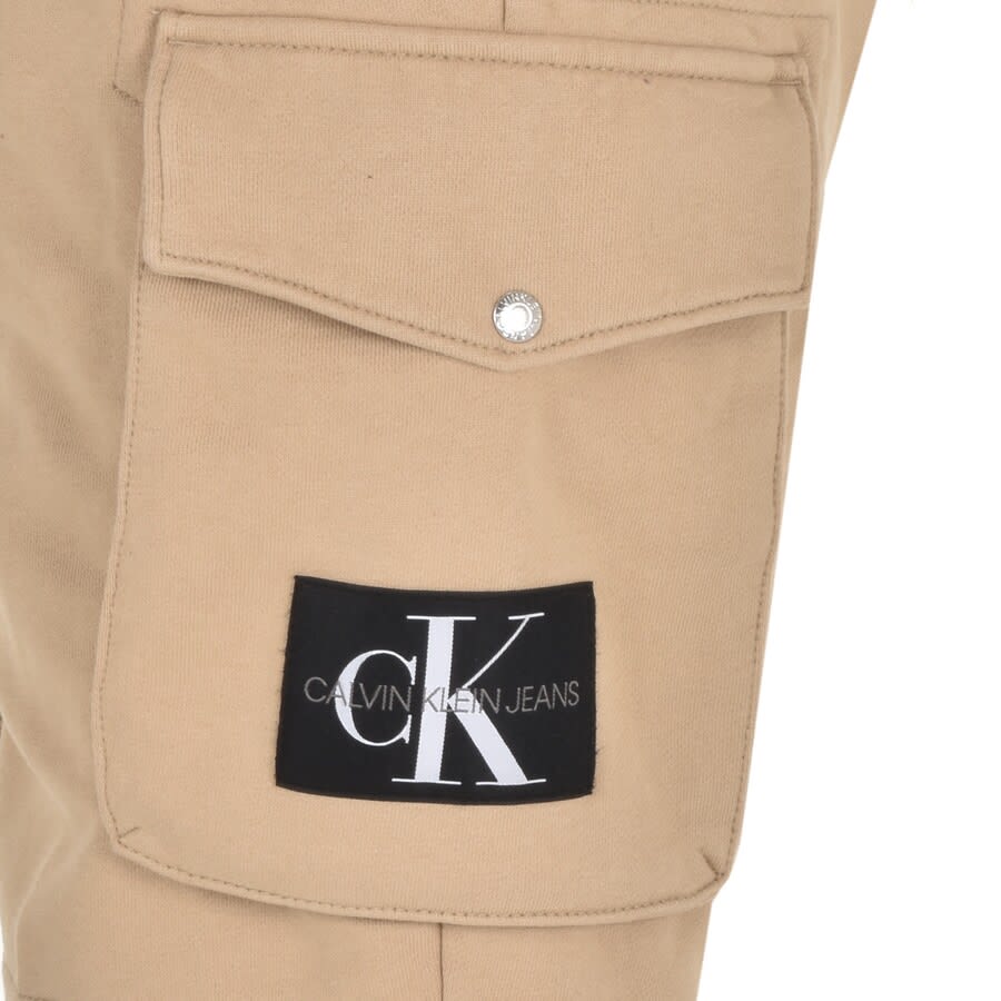 Alternative Image for ProductCalvin Klein Jeans Monogram Logo Shorts In Beige3