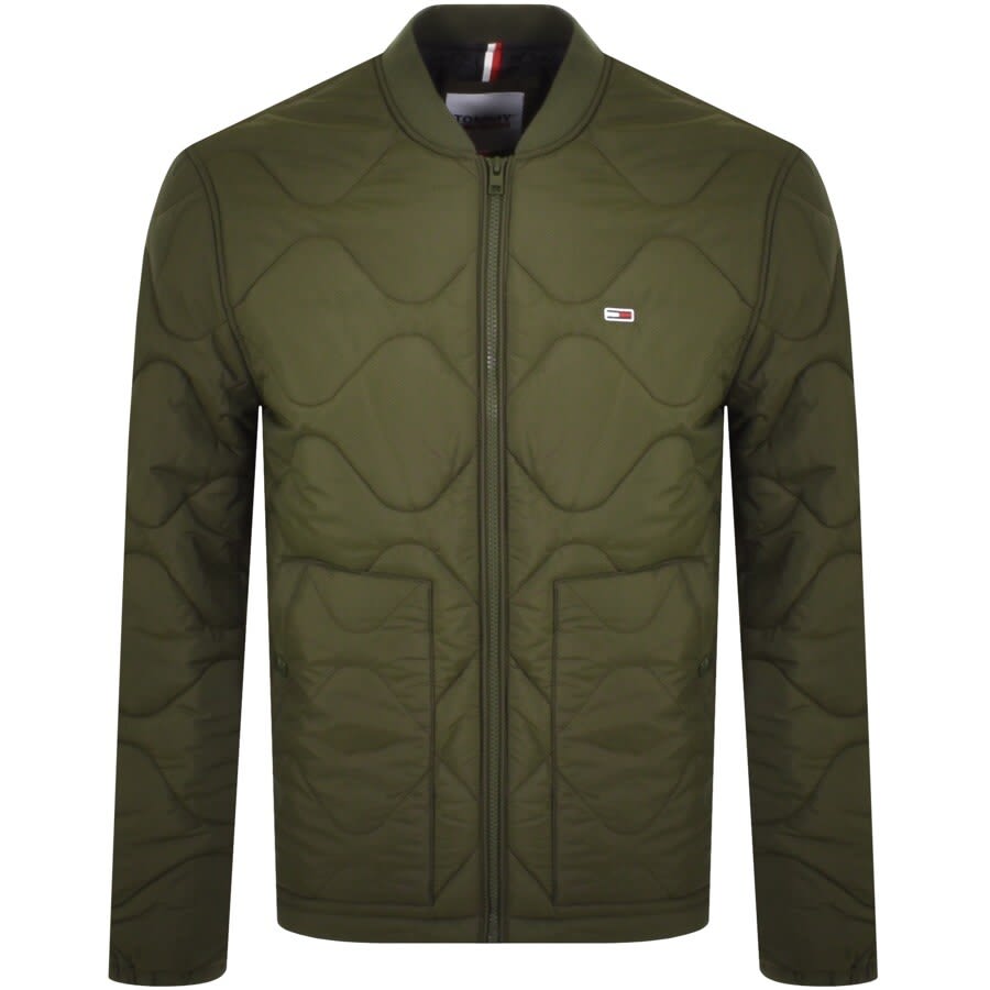 Alternative Image for ProductTommy Jeans Quilted Bomber Jacket Green1