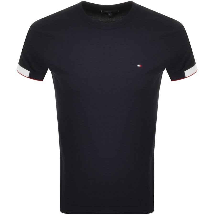 Alternative Image for ProductTommy Hilfiger Cuff Logo T Shirt Navy1