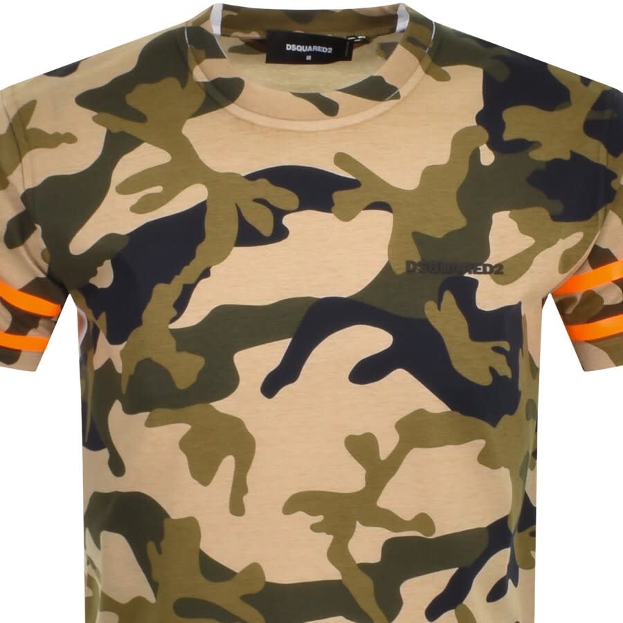 Alternative Image for ProductDSQUARED2 Short Sleeved Camouflage T Shirt Khaki2