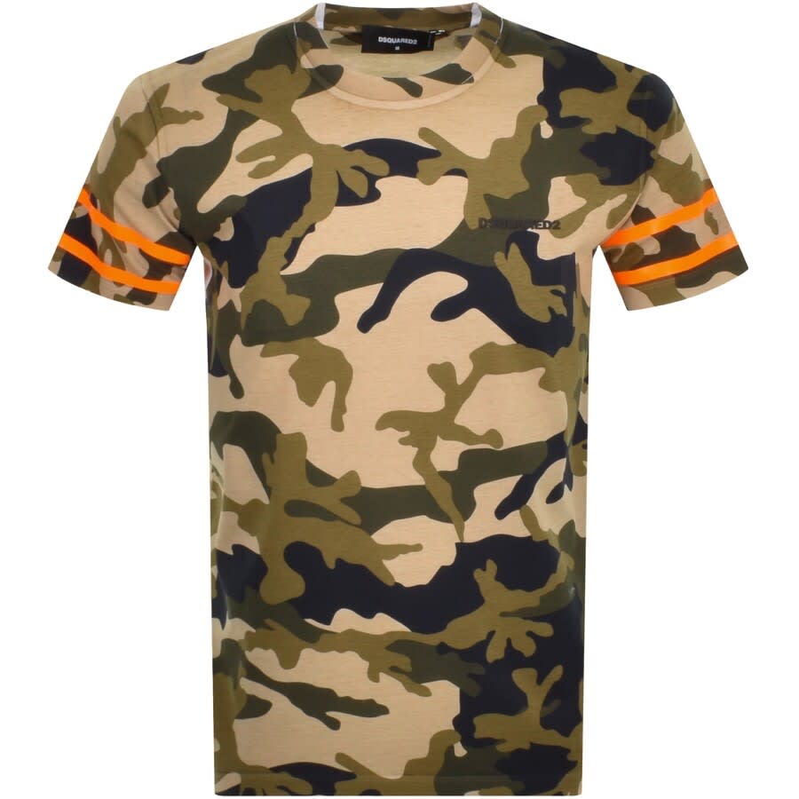 Alternative Image for ProductDSQUARED2 Short Sleeved Camouflage T Shirt Khaki1