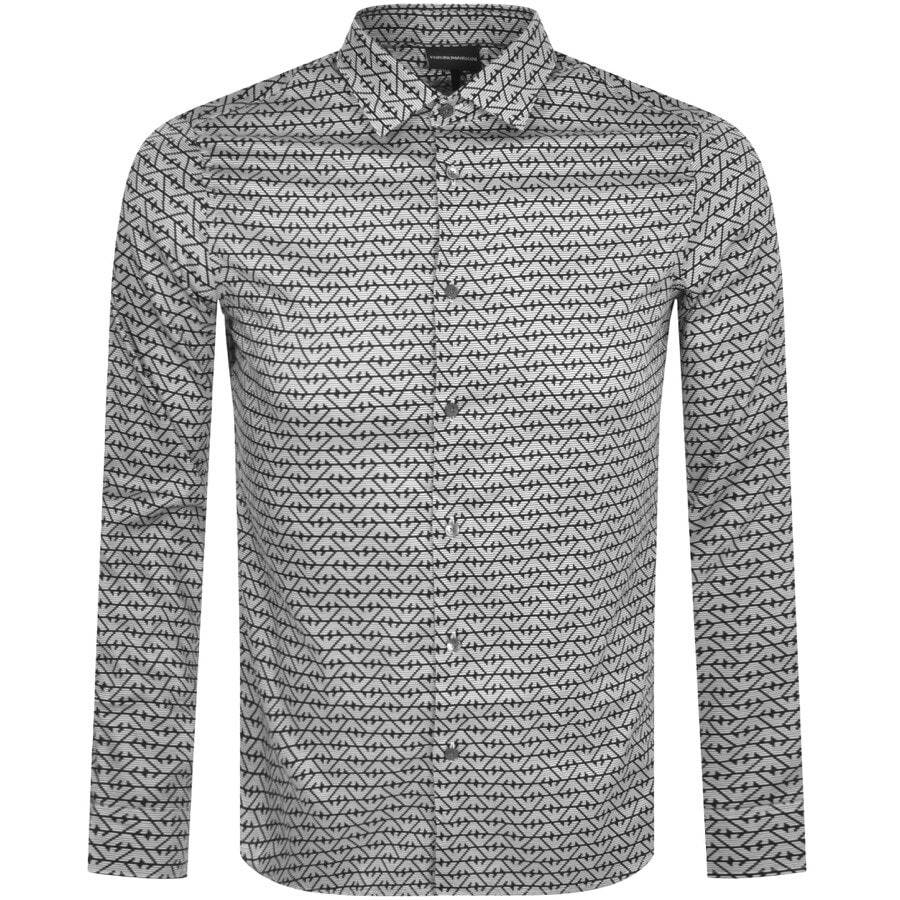 Alternative Image for ProductEmporio Armani Logo Long Sleeve Shirt Black1