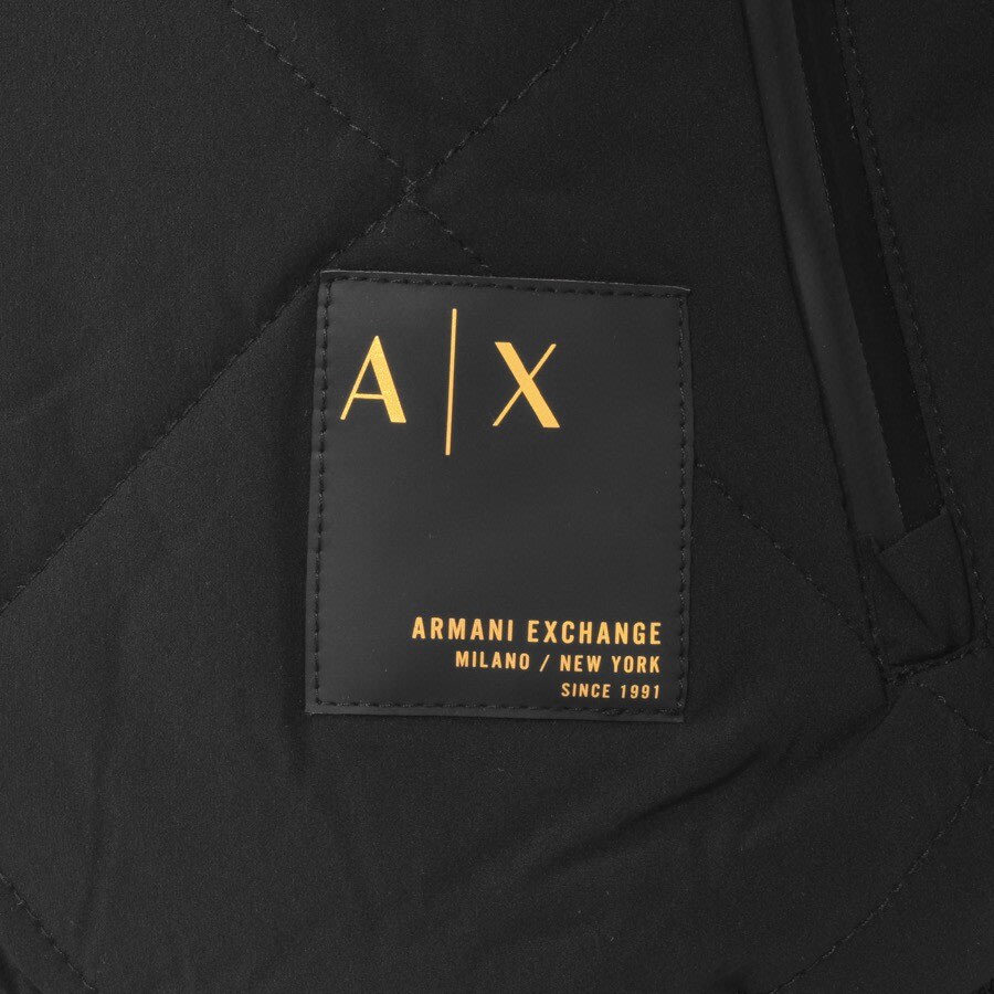 Alternative Image for ProductArmani Exchange Hooded Quilted Jacket Black3
