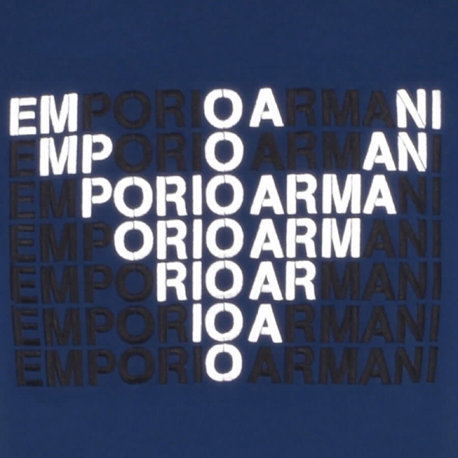 Alternative Image for ProductEmporio Armani Crew Neck Logo Sweatshirt Blue3
