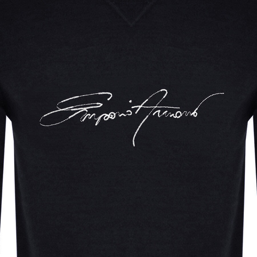Alternative Image for ProductEmporio Armani Logo Knit Jumper Navy3