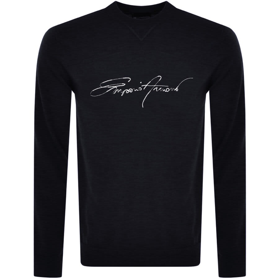 Alternative Image for ProductEmporio Armani Logo Knit Jumper Navy1