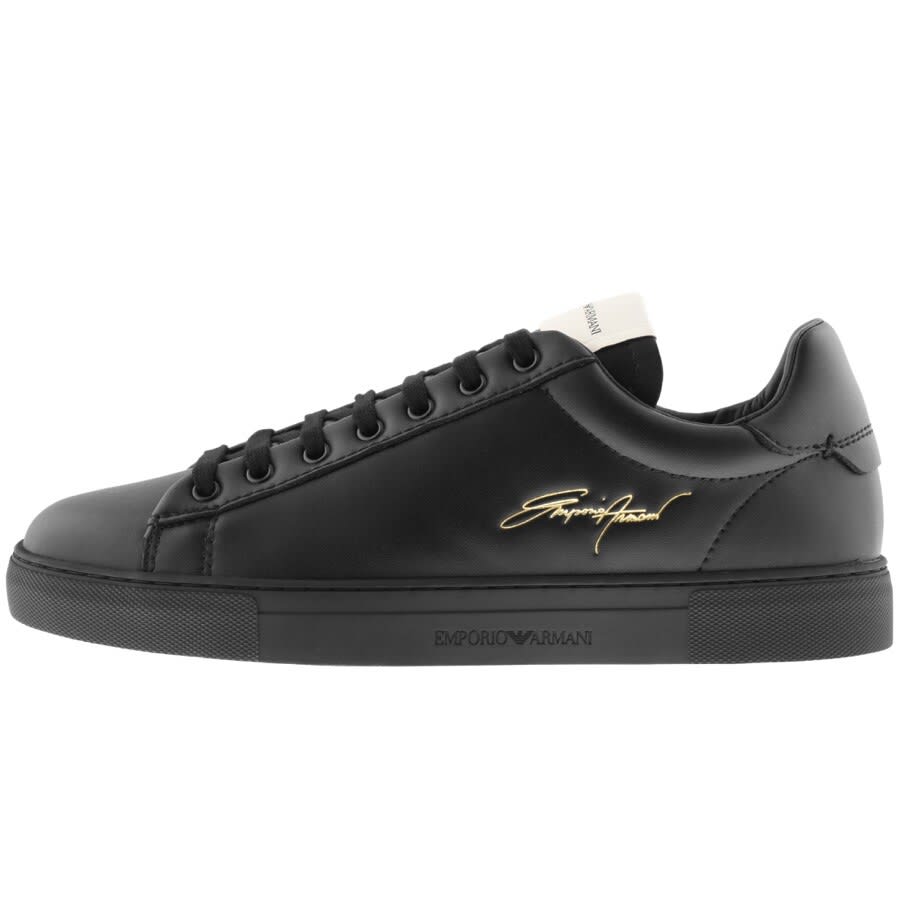 Alternative Image for ProductEmporio Armani Logo Trainers Black1