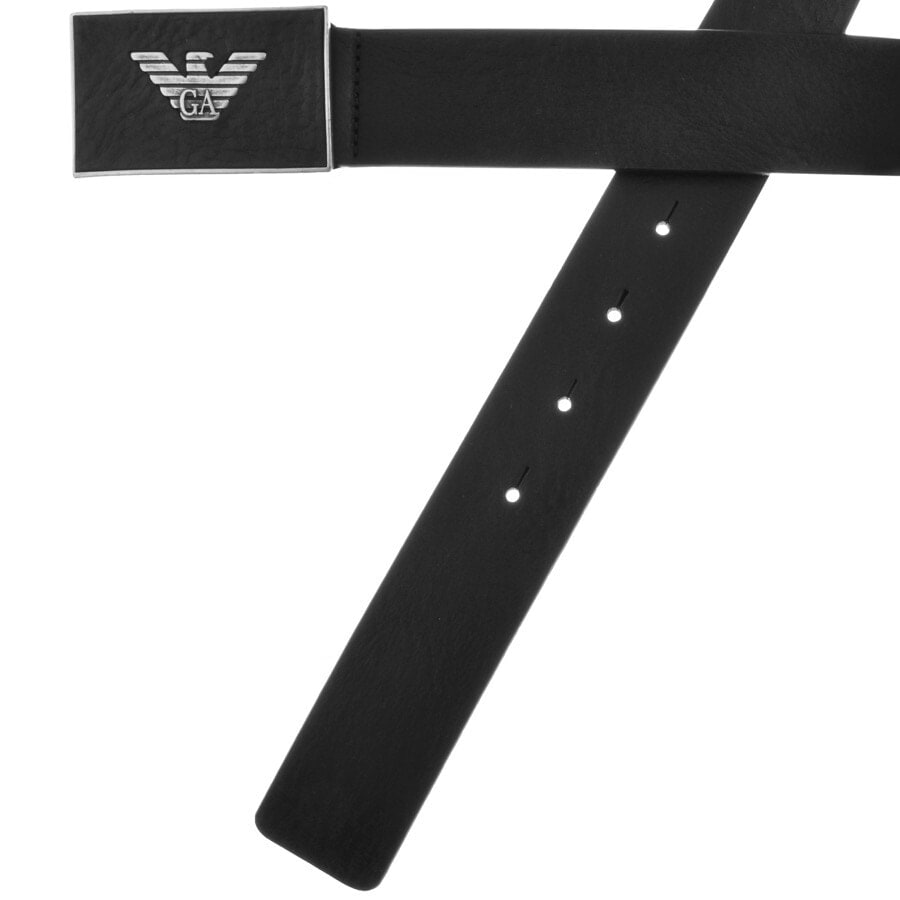 Alternative Image for ProductEmporio Armani Logo Leather Belt Black2