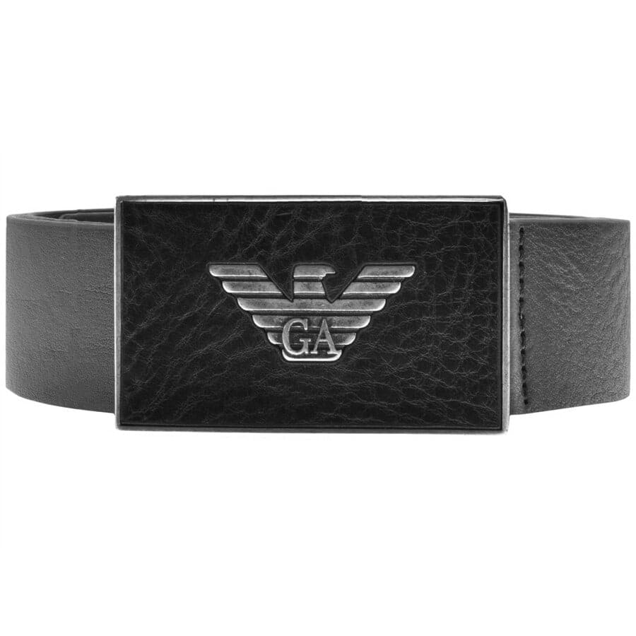 Alternative Image for ProductEmporio Armani Logo Leather Belt Black1