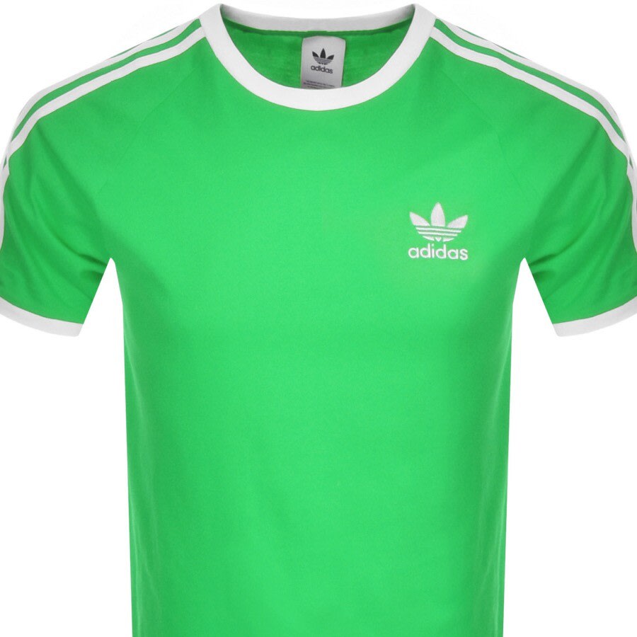 Alternative Image for Productadidas Originals 3 Stripe T Shirt Green2