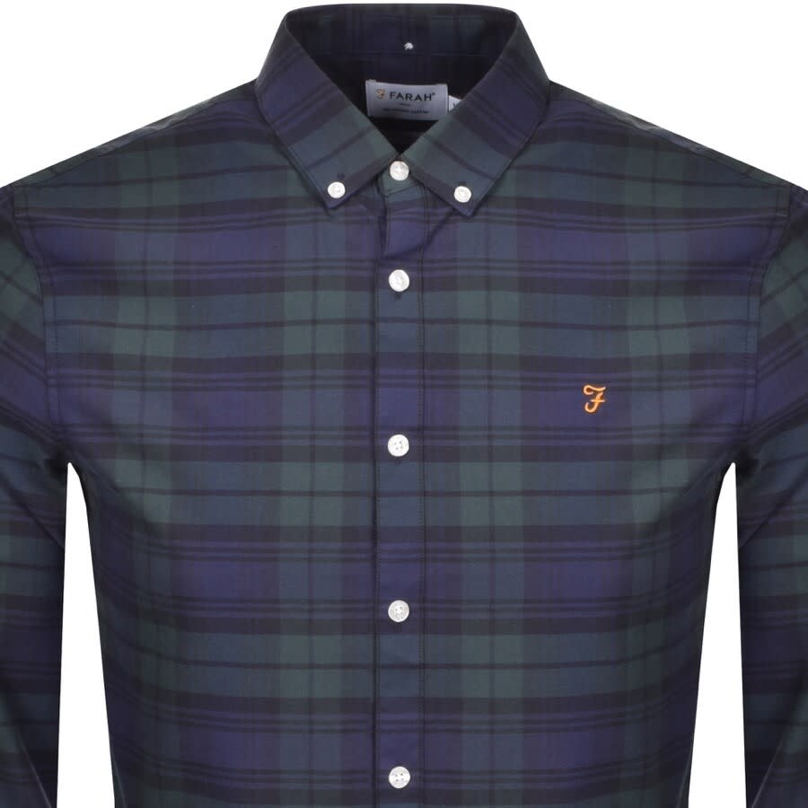 Alternative Image for ProductFarah Vintage Brewer Check Long Sleeve Shirt Green2