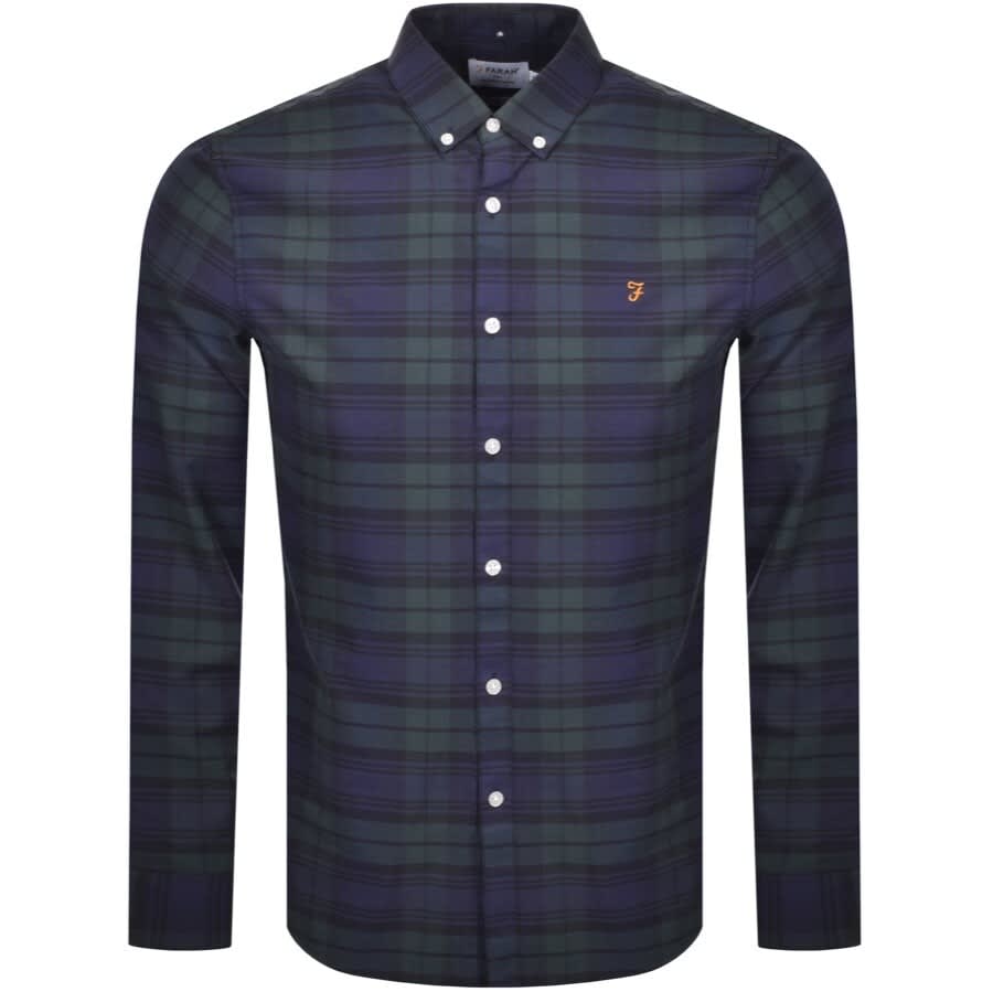 Alternative Image for ProductFarah Vintage Brewer Check Long Sleeve Shirt Green1