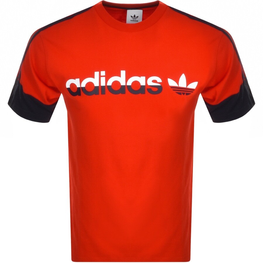Alternative Image for Productadidas Originals 3 Stripe T Shirt Red1