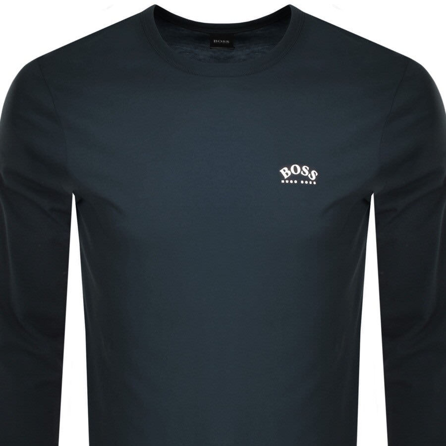 Alternative Image for ProductBOSS Togn Curved Long Sleeve T Shirt Navy2