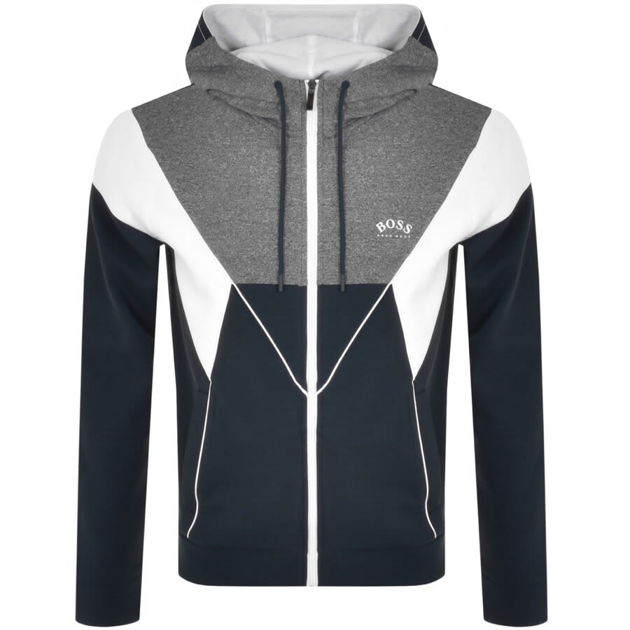 Alternative Image for ProductBOSS Saggy 1 Full Zip Hoodie Navy1