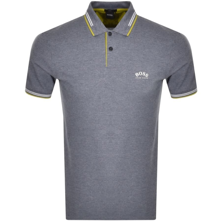 Alternative Image for ProductBOSS Paul Curved Polo T Shirt Grey1