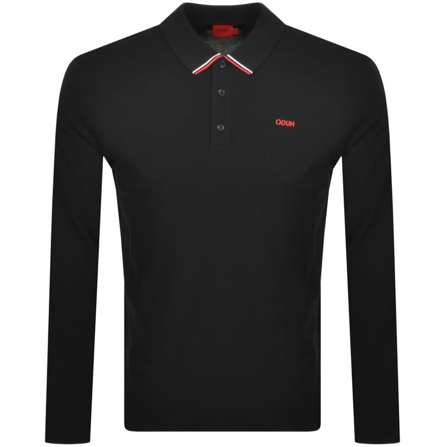 Alternative Image for ProductHUGO Donol 212 Long Sleeve Polo T Shirt Black1