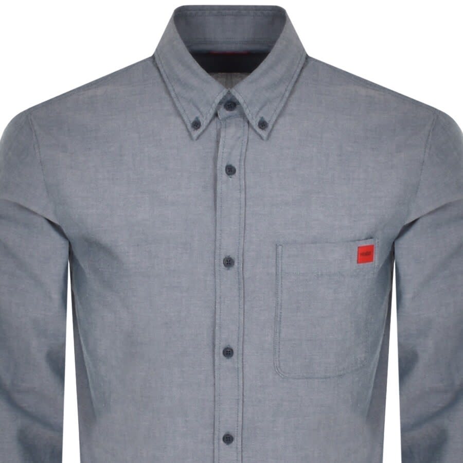 Alternative Image for ProductHUGO Long Sleeved Evito Shirt Blue2