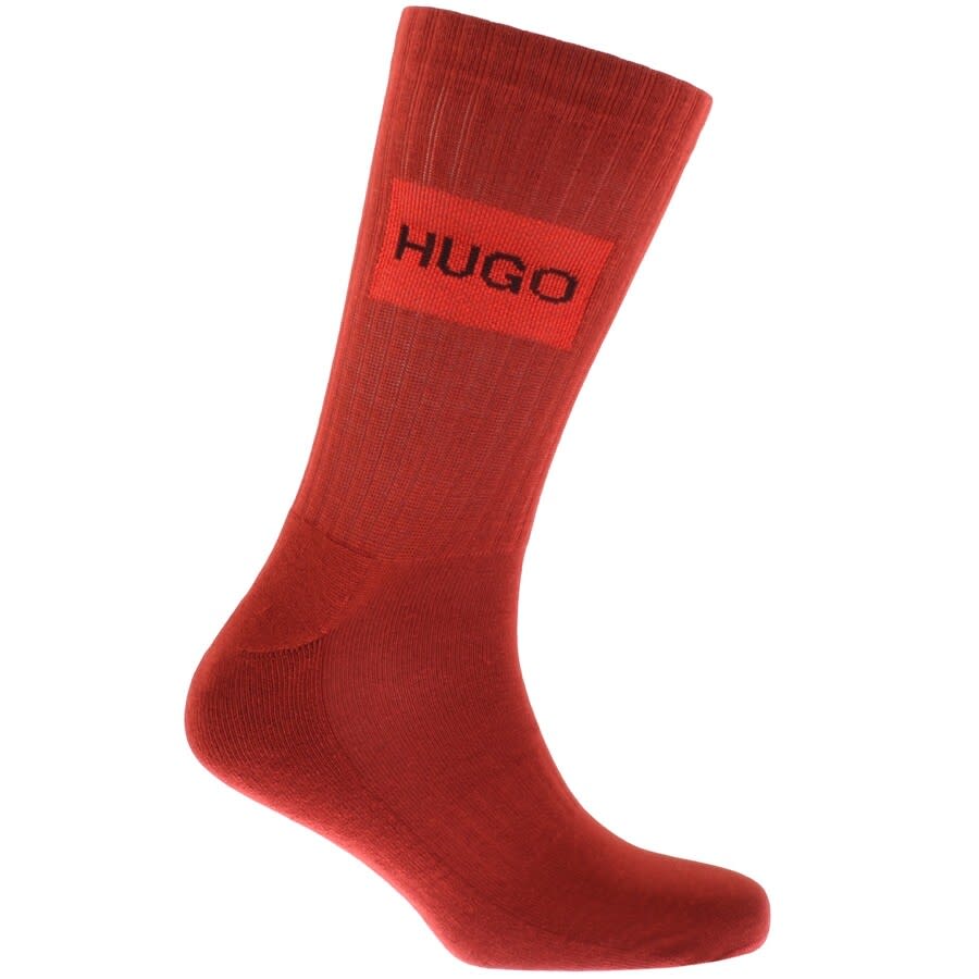 Alternative Image for ProductHUGO 2 Pack Logo Socks Red2