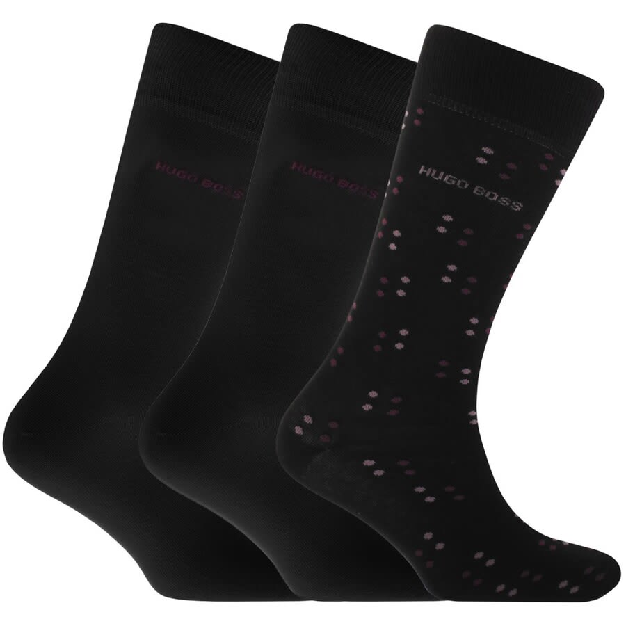 Alternative Image for ProductBOSS Three Pack Socks Black1
