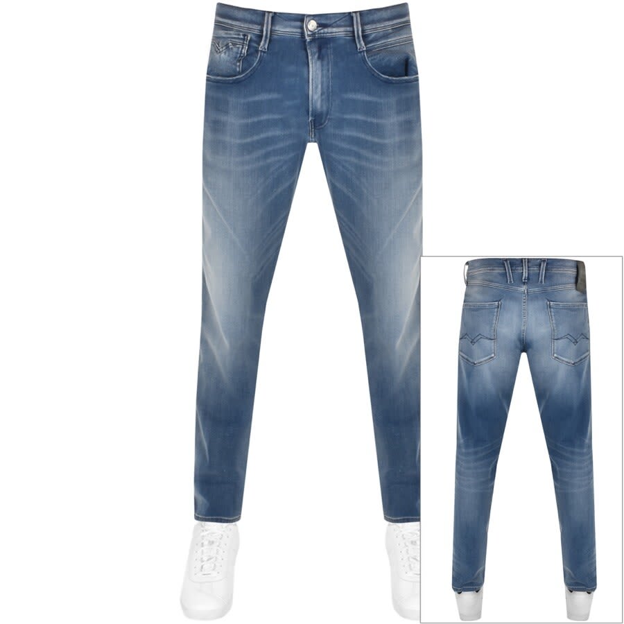 Alternative Image for ProductReplay Anbass Hyperflex Jeans Blue1