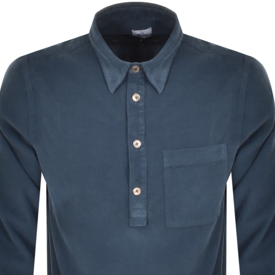 Alternative Image for ProductPS By Paul Smith Logo Overshirt Blue2