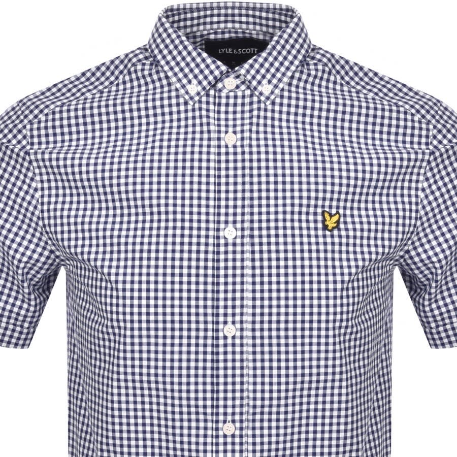 Alternative Image for ProductLyle And Scott Short Sleeve Gingham Shirt Navy2