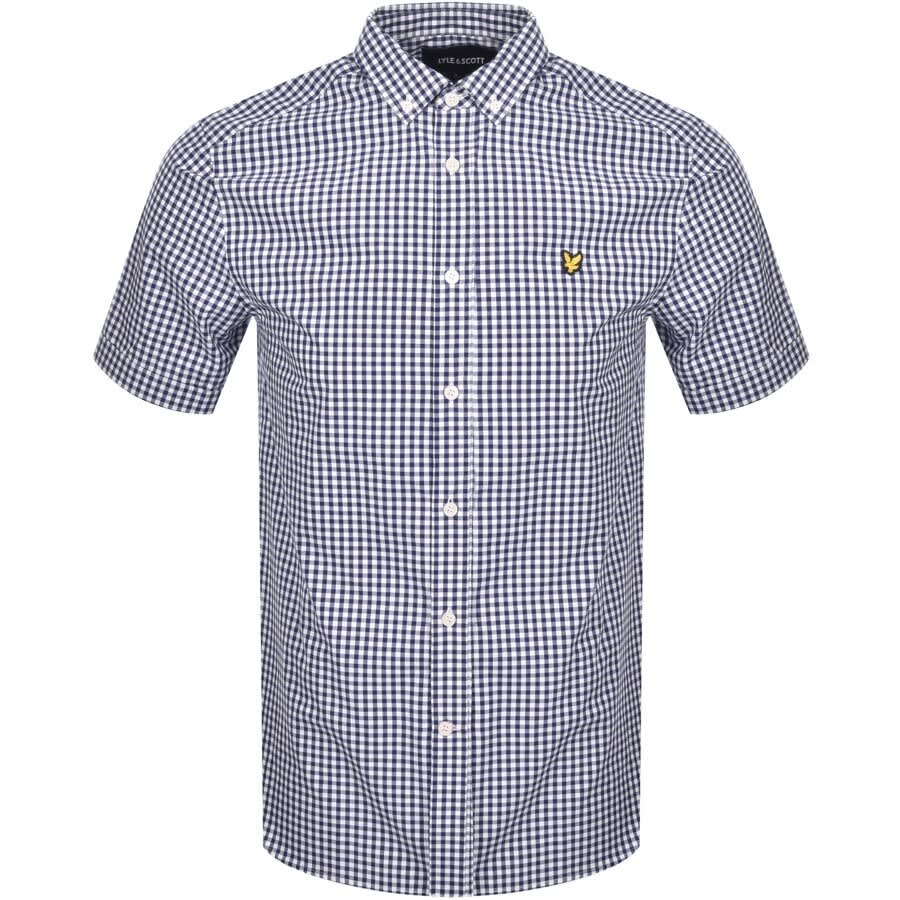 Alternative Image for ProductLyle And Scott Short Sleeve Gingham Shirt Navy1
