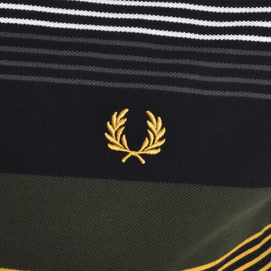 Alternative Image for ProductFred Perry Striped Pique T Shirt Black3