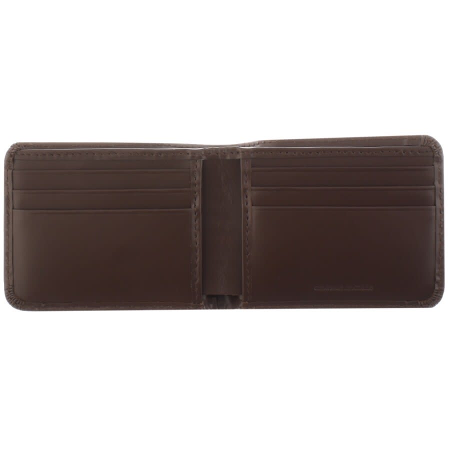 Alternative Image for ProductFred Perry Matte Leather Billfold Wallet Brown2