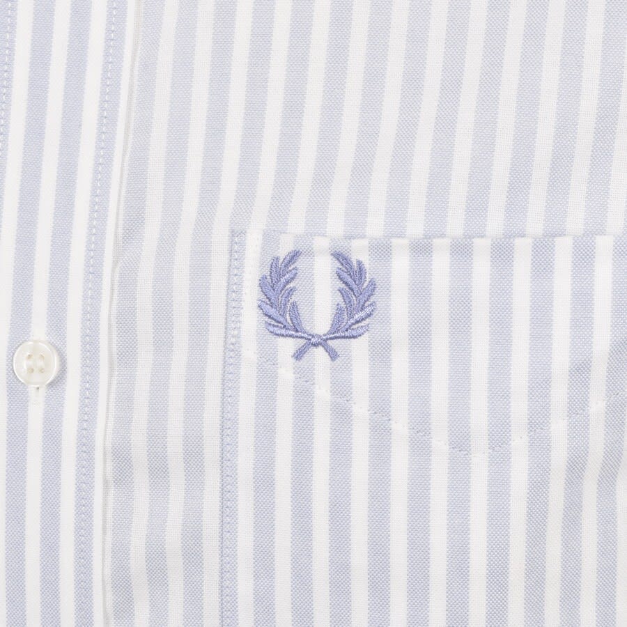 Alternative Image for ProductFred Perry Striped Oxford Long Sleeve Shirt Blue3