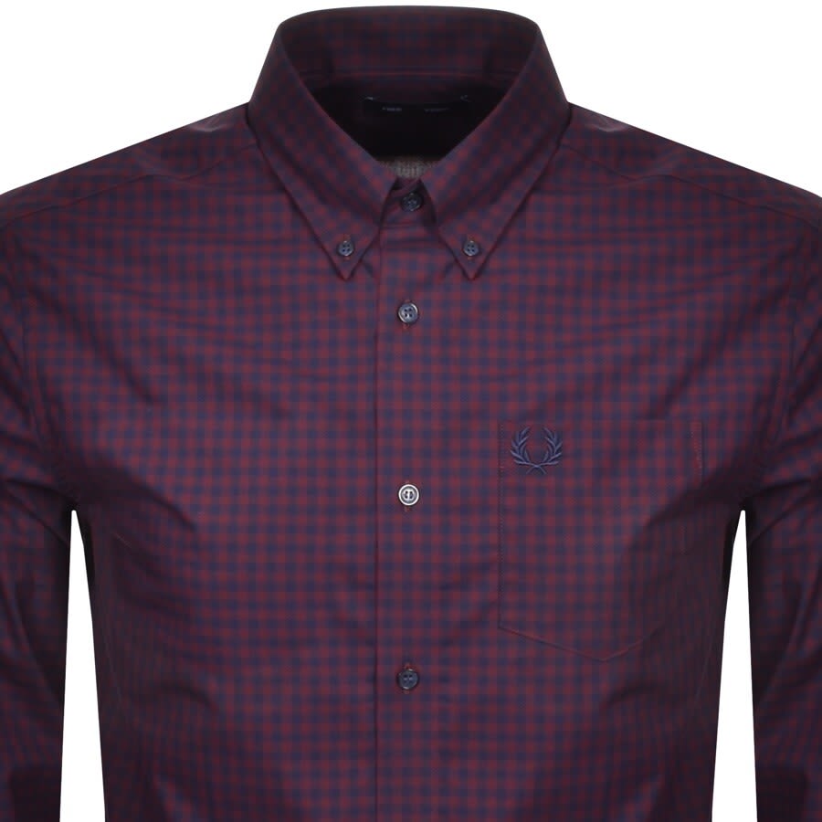 Alternative Image for ProductFred Perry Gingham Check Shirt Mahogany2