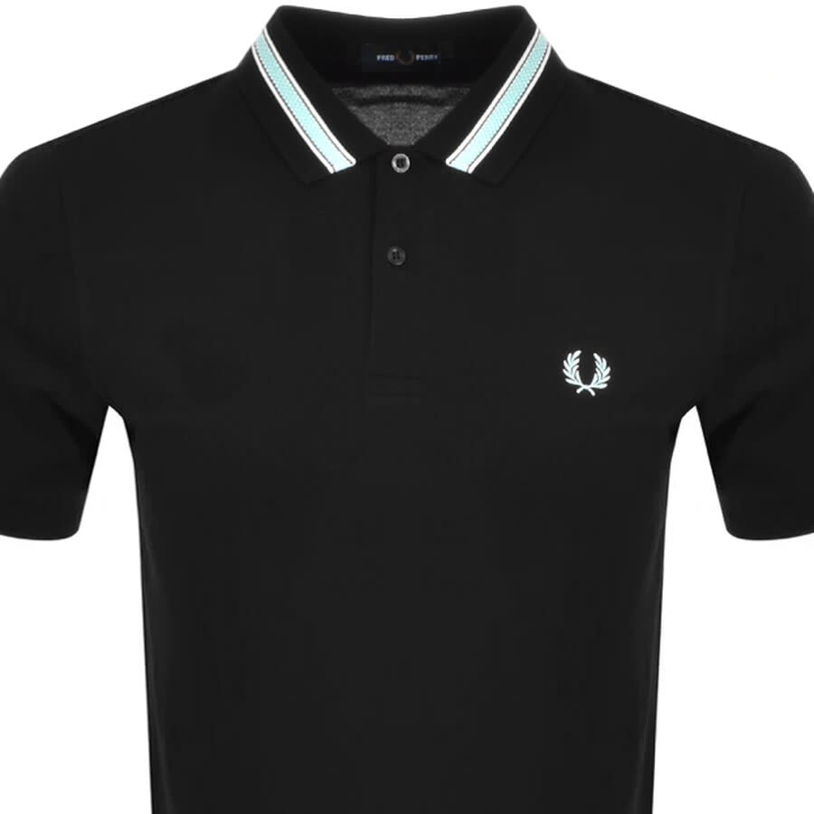 Alternative Image for ProductFred Perry Tramline Tipped Polo T Shirt Black2