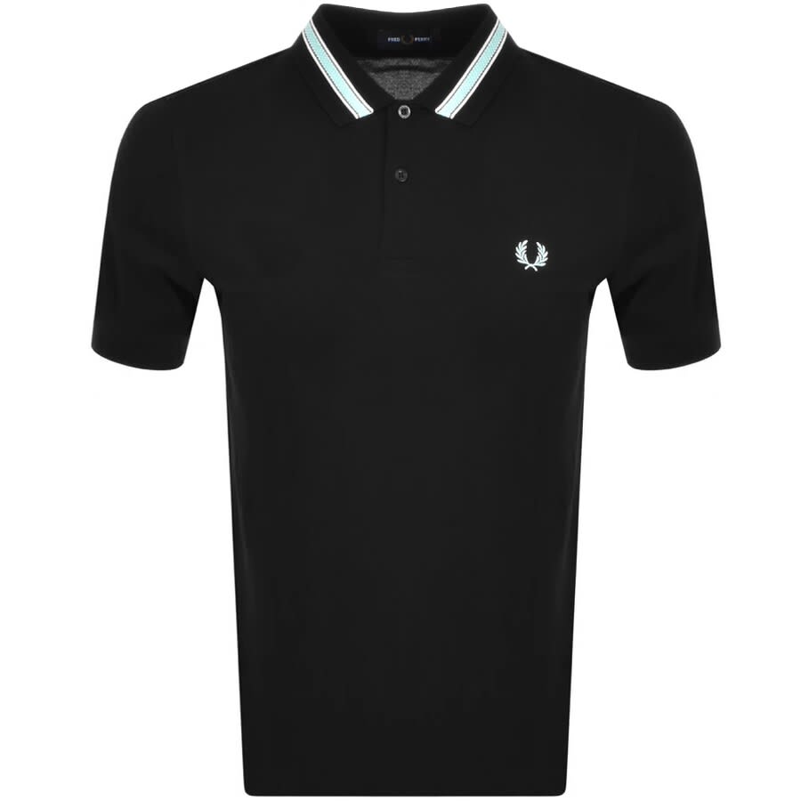 Alternative Image for ProductFred Perry Tramline Tipped Polo T Shirt Black1