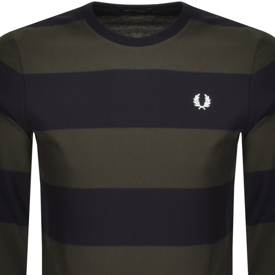 Alternative Image for ProductFred Perry Bold Striped Long Sleeve T Shirt Black2