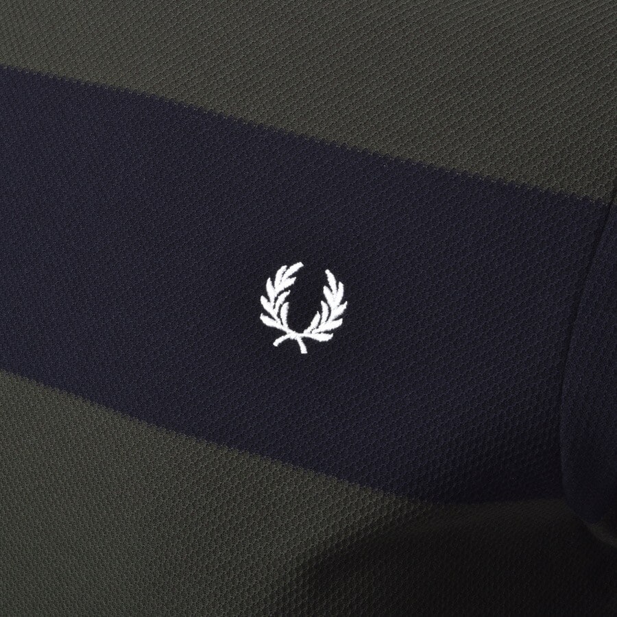 Alternative Image for ProductFred Perry Bold Striped Long Sleeve T Shirt Black3