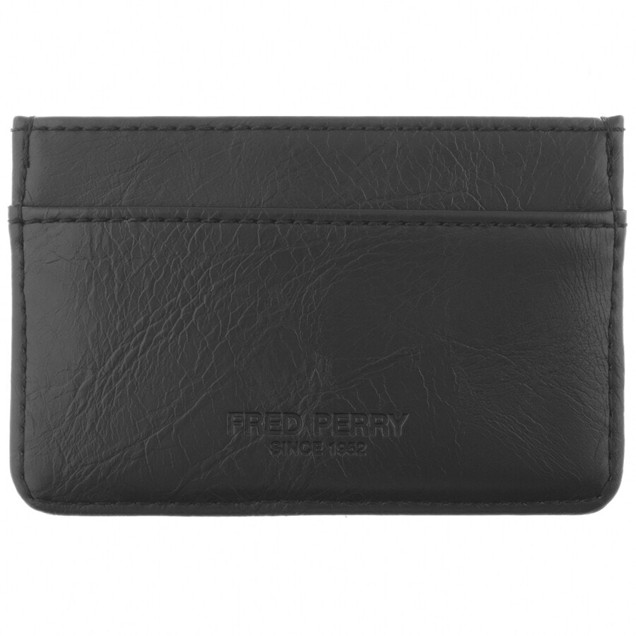 Alternative Image for ProductFred Perry Leather Tipped Card Holder Black2