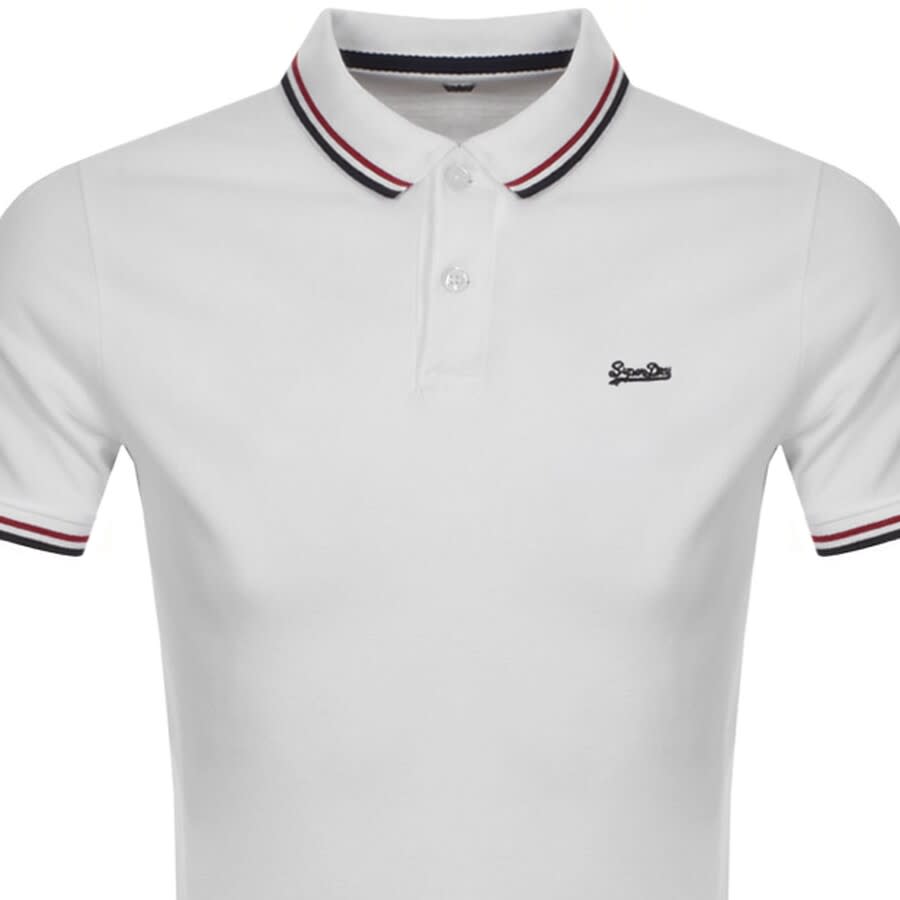 Alternative Image for ProductSuperdry Short Sleeved Pique Polo T Shirt White2