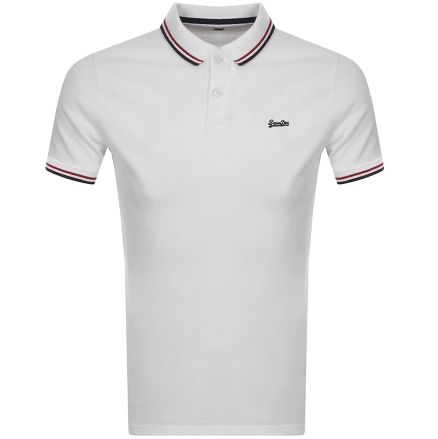 Alternative Image for ProductSuperdry Short Sleeved Pique Polo T Shirt White1