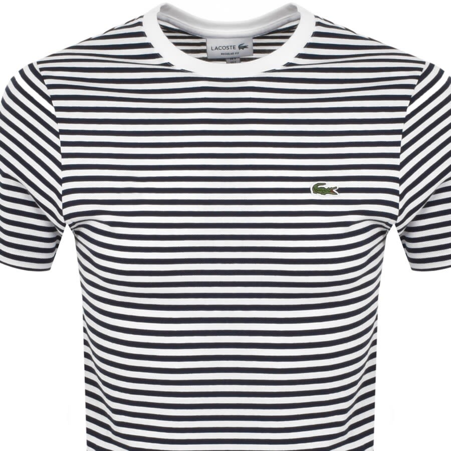 Alternative Image for ProductLacoste Crew Neck Striped T Shirt Navy2