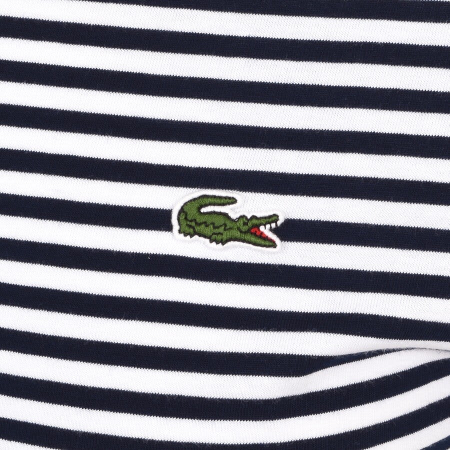 Alternative Image for ProductLacoste Crew Neck Striped T Shirt Navy3